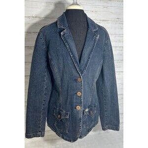 Levis Strauss Jean Jacket XL Womens Denim 3 Button Blazer Chore Coat Barn vtg.
